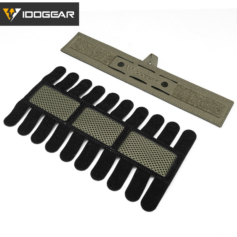 IDOGEAR Headset Cover Adjustable Headband Sleeve with MOLLE Slots Hook and Loop Patch Panel 3967