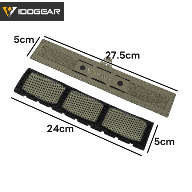 IDOGEAR Headset Cover Adjustable Headband Sleeve with MOLLE Slots Hook and Loop Patch Panel 3967