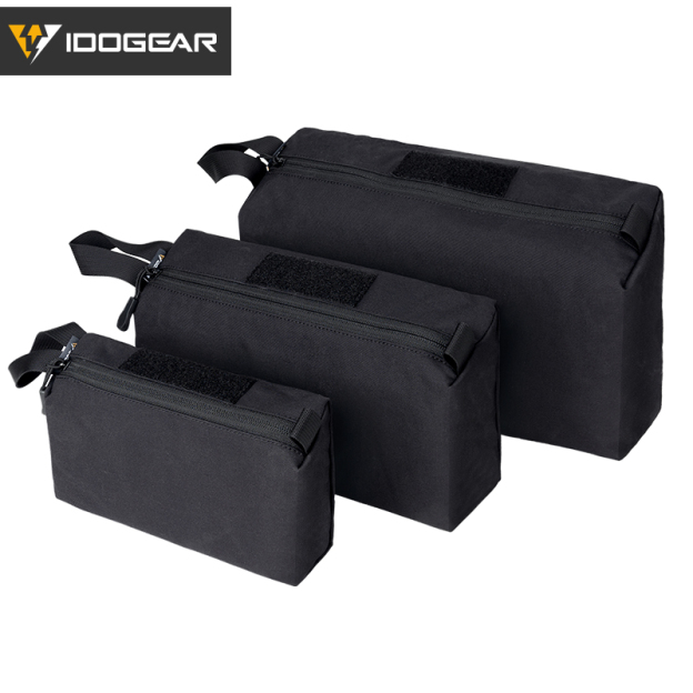 IDOGEAR Tactical Accessory Pouch 3PCS Zipper EDC Pouch Admin Tool Storage Bag MC 35102