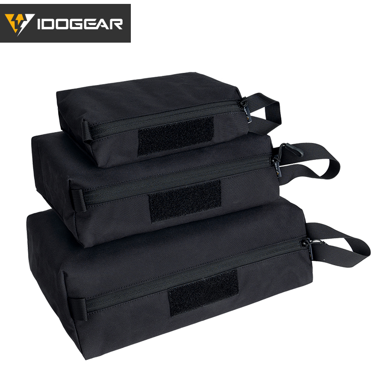 IDOGEAR Tactical Accessory Pouch 3PCS Zipper EDC Pouch Admin Tool Storage Bag MC 35102
