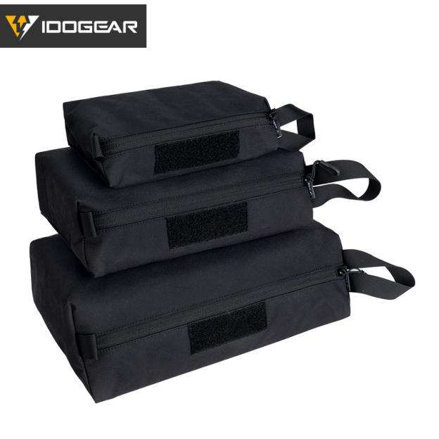 IDOGEAR Tactical Accessory Pouch 3PCS Zipper EDC Pouch Admin Tool Storage Bag MC 35102