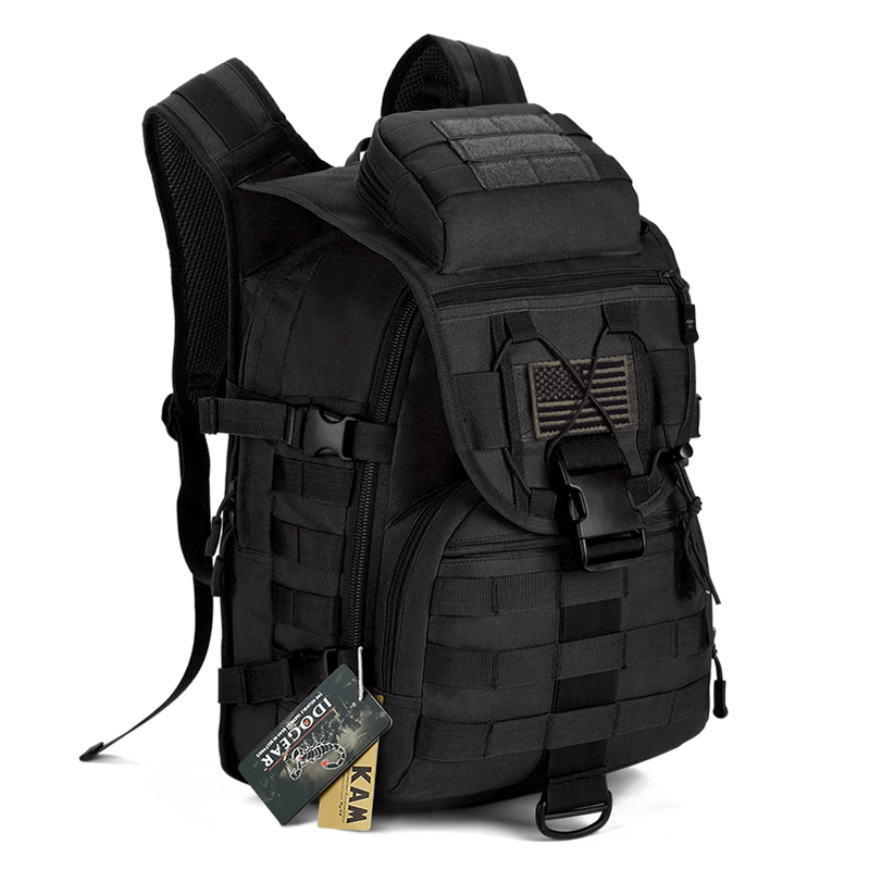 IDOGEAR 40L Tactical Backpack MOLLE 900D Nylon Water Resistant Sports Backpacks 3504
