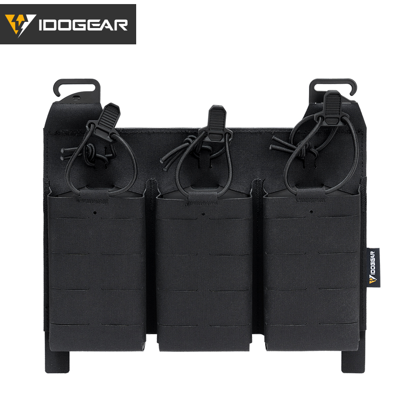 IDOGEAR KTAR Front Flap Triple Mag Pouch Tactical Multicam Triple Mag Pouch MOLLE Mag Carrier Laser Cut Design 35100-IDOGEAR INDUSTRIAL