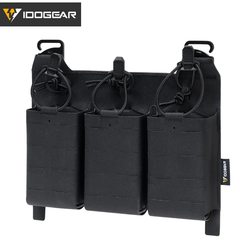 IDOGEAR KTAR Front Flap Triple Mag Pouch Tactical Multicam Triple Mag Pouch MOLLE Mag Carrier Laser Cut Design 35100-IDOGEAR INDUSTRIAL