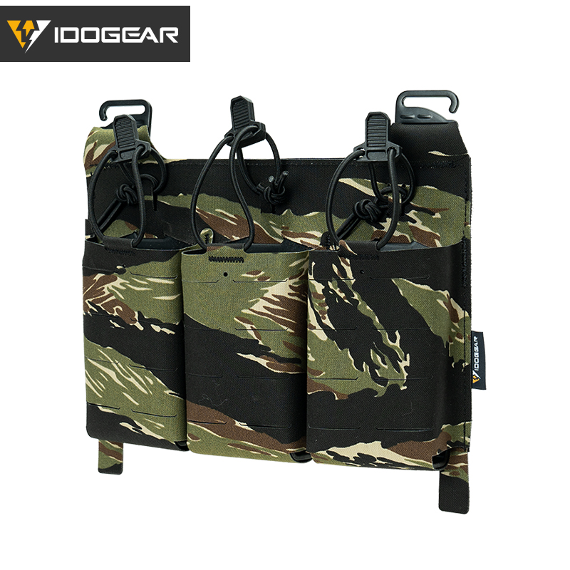 IDOGEAR KTAR Front Flap Triple Mag Pouch Tactical Laser Cut Design 35100
