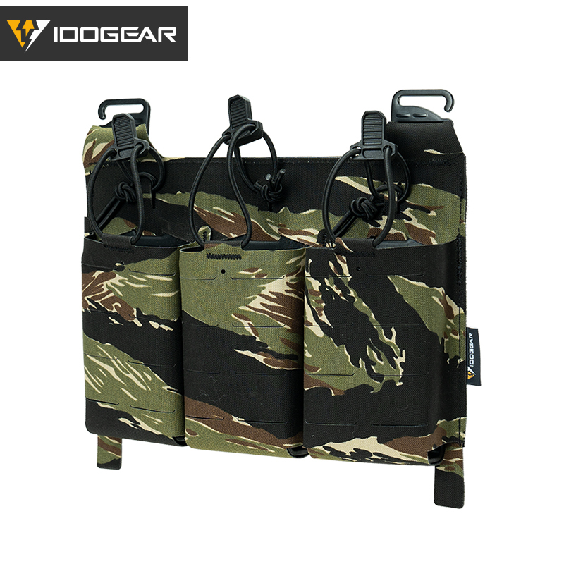 IDOGEAR KTAR Front Flap Triple Mag Pouch Tactical Laser Cut Design 35100
