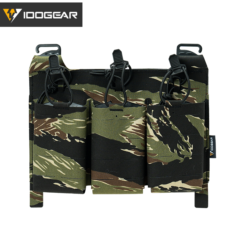 IDOGEAR KTAR Front Flap Triple Mag Pouch Tactical Laser Cut Design 351