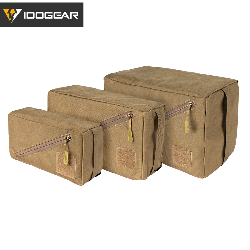 IDOGEAR Tactical Storage Bag Nylon Small Medium Large 3 PCS Packing Cubes Set