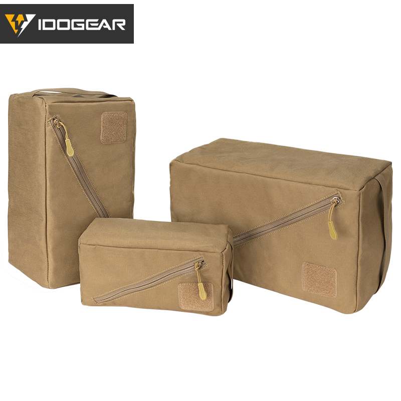 IDOGEAR Tactical Storage Bag Nylon Small Medium Large 3 PCS Packing Cubes Set