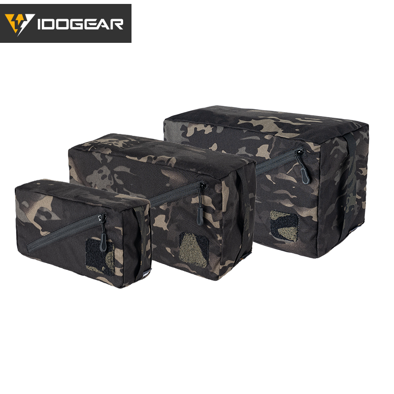 IDOGEAR Tactical Storage Bag Nylon Small Medium Large 3 PCS Packing Cubes Set