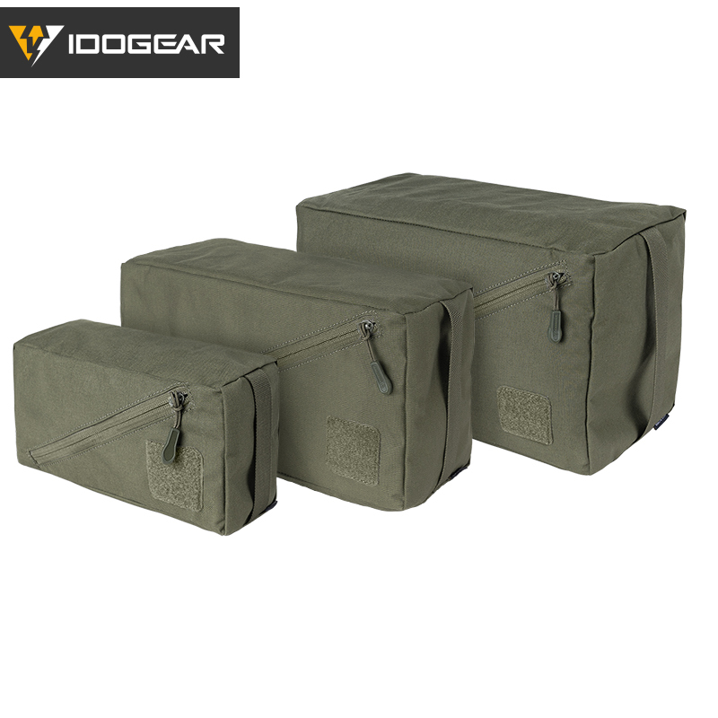 IDOGEAR Tactical Storage Bag Nylon Small Medium Large 3 PCS Packing Cubes Set