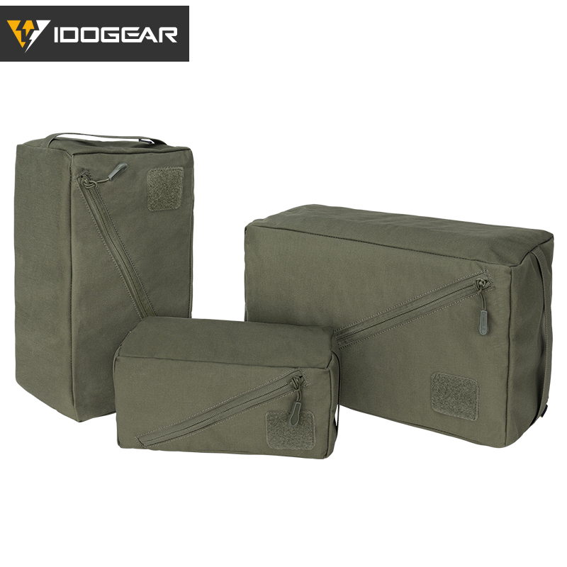 IDOGEAR Tactical Storage Bag Nylon Small Medium Large 3 PCS Packing Cubes Set