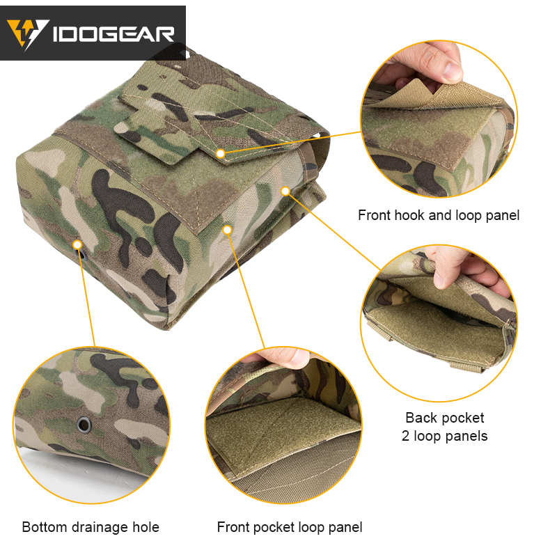 IDOGEAR Tactical Sundries Pouch SS STYLE JSTA Tool Pouch With Back insert Mag Pouch MOLLE Multicam Multi-Function Pouch 35104-IDOGEAR INDUSTRIAL