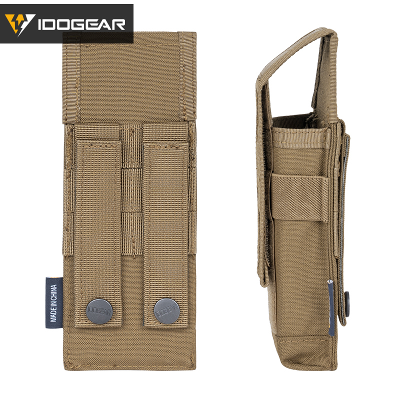 IDOGEAR Tactical horizontal Airsoft SINGLE MAG POUCH for M4 M14 M16 AR15 AR10 G36 Magazine 35108