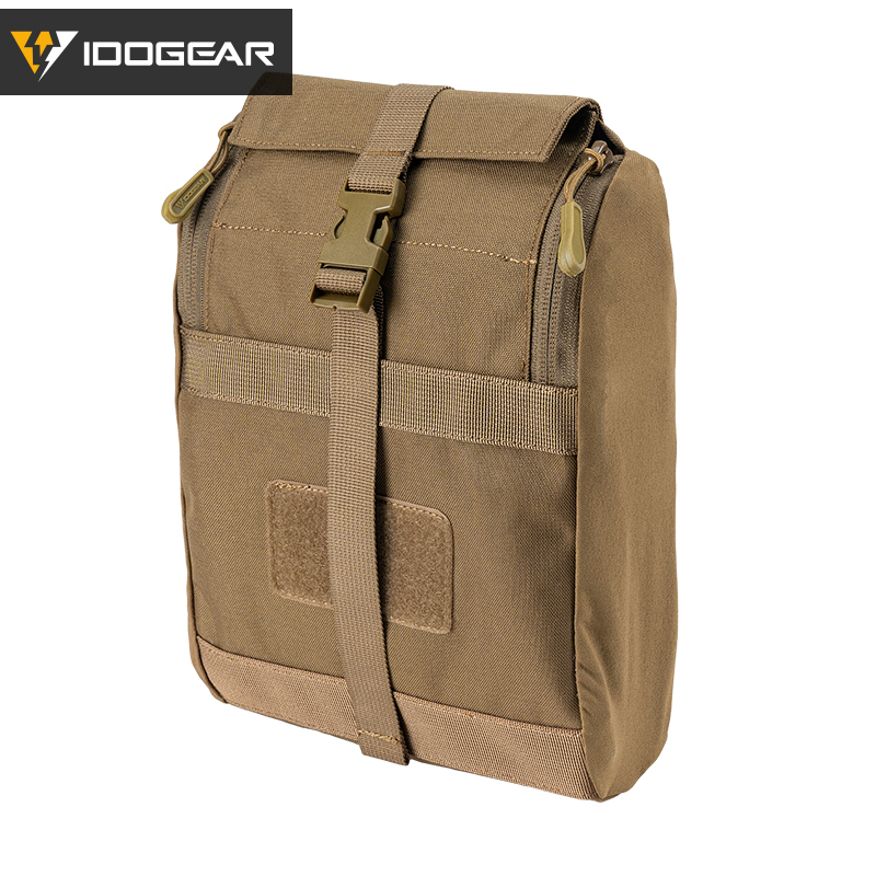 IDOGEAR Tactical Multi-Function Pouch for Tactical Vest Airsoft Military Molle Zipper Pack Pouch Bag 500D 35109-IDOGEAR INDUSTRIAL