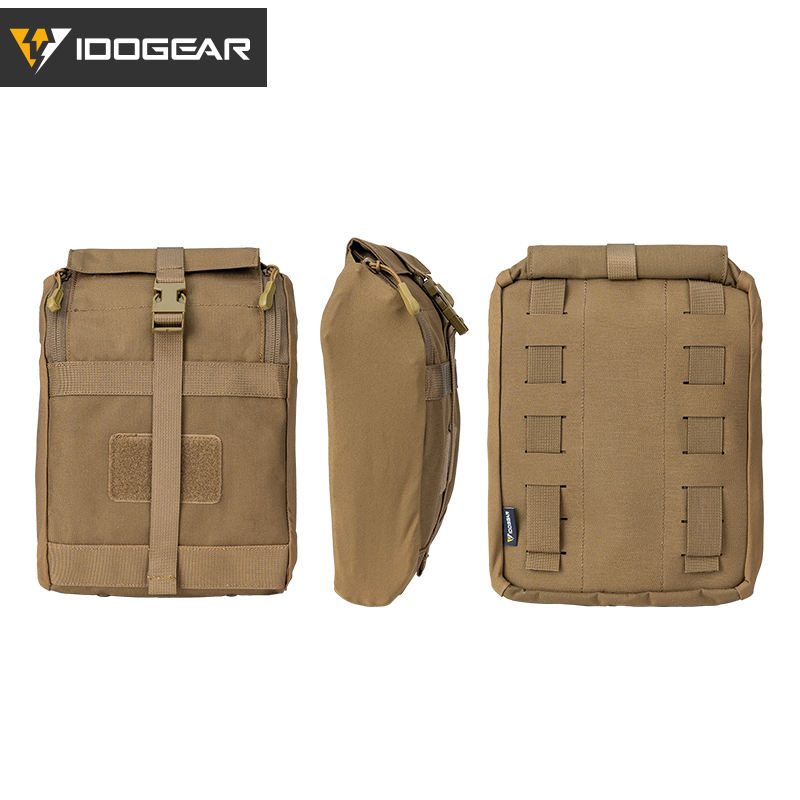 IDOGEAR Tactical Multi-Function Pouch for Tactical Vest Airsoft Military Molle Zipper Pack Pouch Bag 500D  35109-IDOGEAR INDUSTRIAL