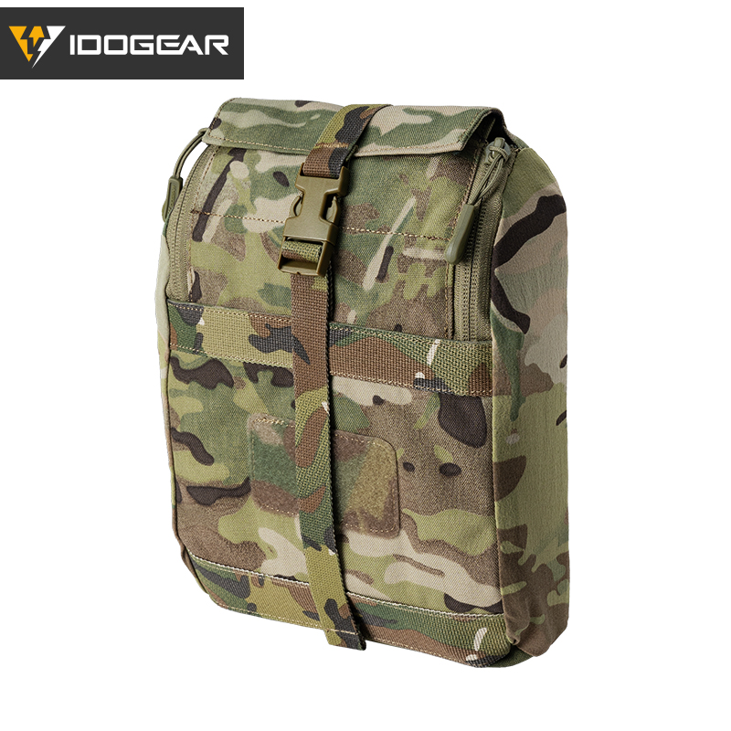 IDOGEAR Tactical Multi-Function Pouch for Tactical Vest Airsoft Military Molle Zipper Pack Pouch Bag 500D  35109