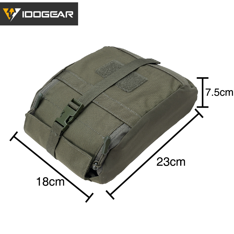 IDOGEAR GP General Bag GP Tactical Multi-Function Pouch for Tactical Vest Molle Zipper Pack Pouch Bag 500D 35109