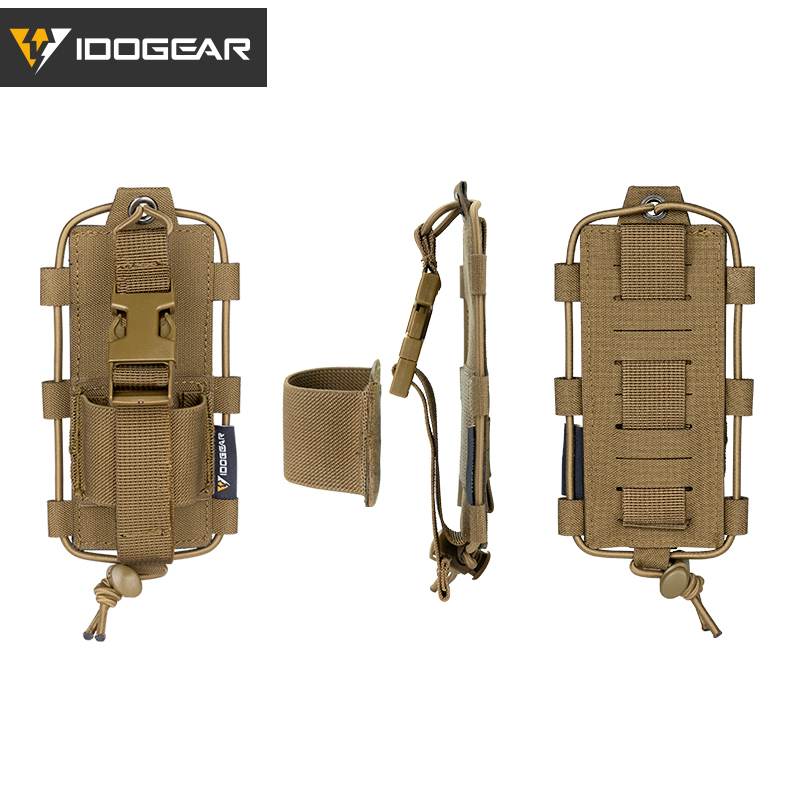 IDOGEAR Tactical Radio Pouch Gridlok BAOFENG/POFUNG UV5R UV82 Talkie Walkie MOLLE Radio Pouch 35110