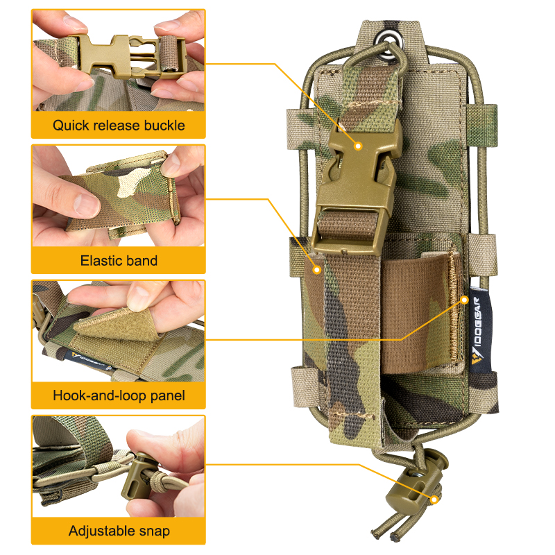 IDOGEAR Tactical Radio Pouch Gridlok BAOFENG/POFUNG UV5R UV82 Talkie Walkie MOLLE Radio Pouch 35110