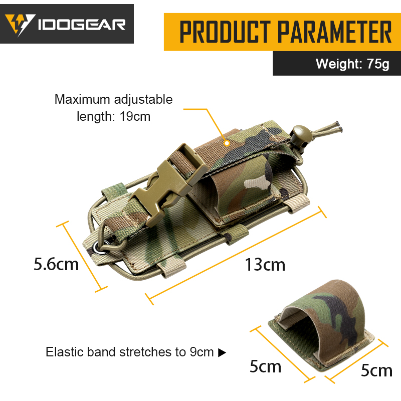 IDOGEAR Tactical Radio Pouch Gridlok BAOFENG/POFUNG UV5R UV82 Talkie Walkie MOLLE Radio Pouch 35110