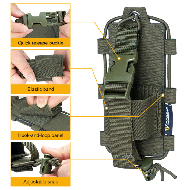 IDOGEAR Radio Pouch for BAOFENG UV5R/UV82 – Gridlok MOLLE Attachment System 35110