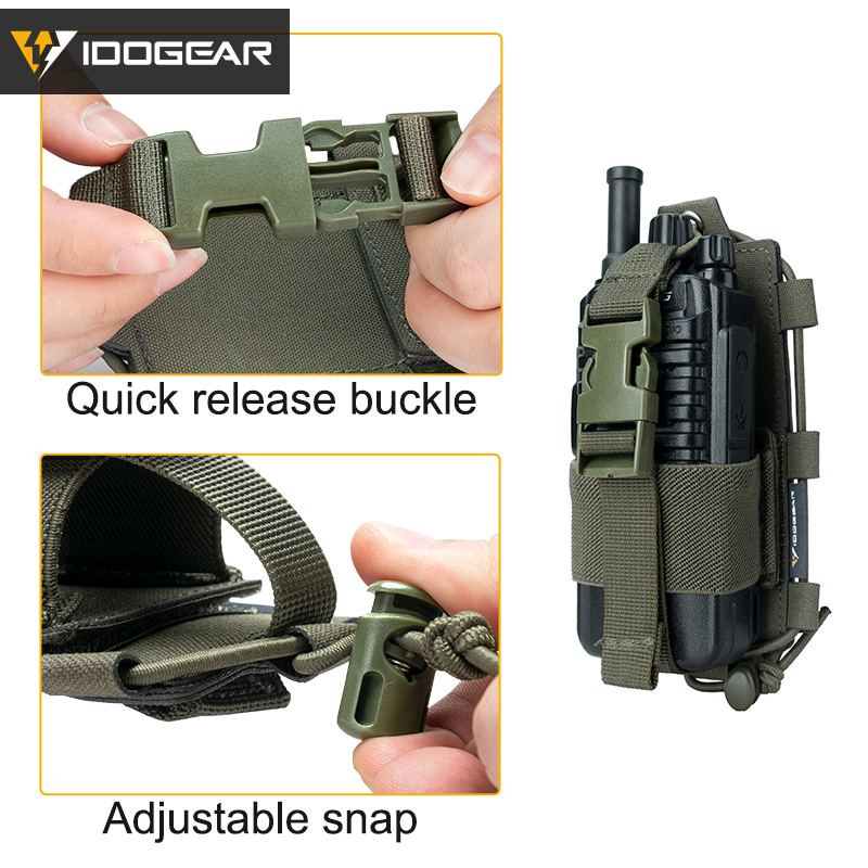IDOGEAR Radio Pouch for BAOFENG UV5R/UV82 – Gridlok MOLLE Attachment System 35110