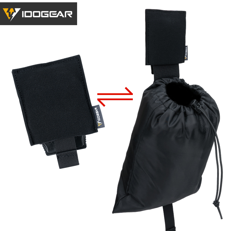 IDOGEAR Battle Dump Pouch Tactical Belt Mounted Ultralight MOLLE Dump Pouch, Roll Up Foldable Magazine Mag Pouch 35111-IDOGEAR INDUSTRIAL