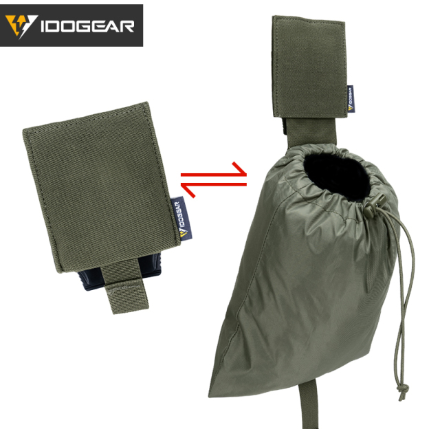 IDOGEAR Battle Dump Pouch Tactical Belt Mounted Ultralight MOLLE Dump Pouch, Roll Up Foldable Magazine Mag Pouch 35111-IDOGEAR INDUSTRIAL