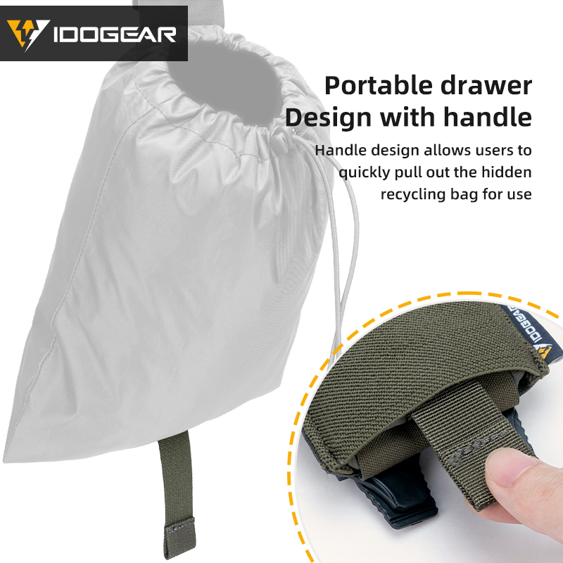 IDOGEAR Tactical Hidden Recycling Mini Pouch MOLLE Roll-Up Foldable Magazine Mag Pouch 35111
