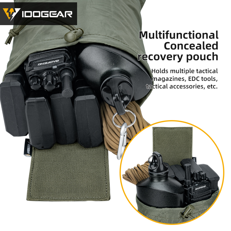 IDOGEAR Tactical Hidden Recycling Mini Pouch MOLLE Roll-Up Foldable Magazine Mag Pouch 35111
