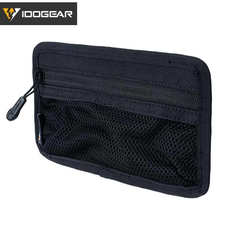 IDOGEAR Tactical Zipper Bag Compartment Pouch Inner Hook & Loop Divided Mesh Causal Pouch 35112
