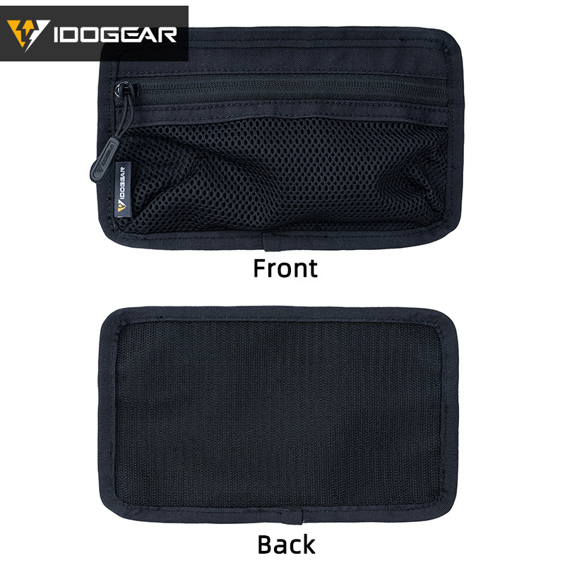 IDOGEAR Tactical Zipper Bag Compartment Pouch Inner Hook & Loop Divided Mesh Causal Pouch 35112