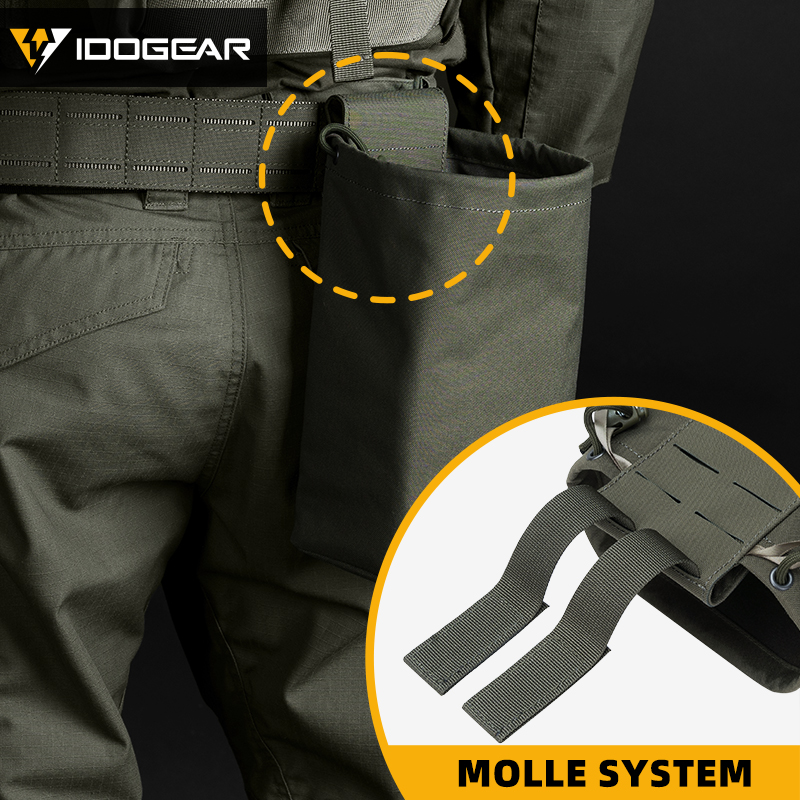 IDOGEAR Tactical Mini Recycling Pouch EDC Dump Pouch Folding Multi-function Tool Pouch 35116