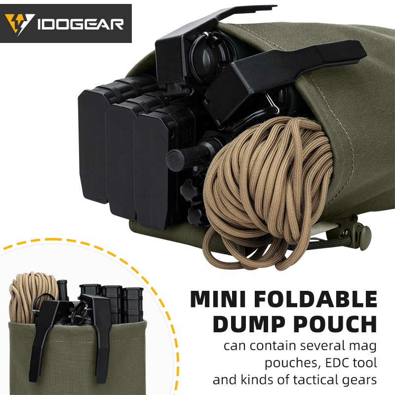 IDOGEAR Tactical Mini Recycling Pouch EDC Dump Pouch Folding Multi-function Tool Pouch 35116