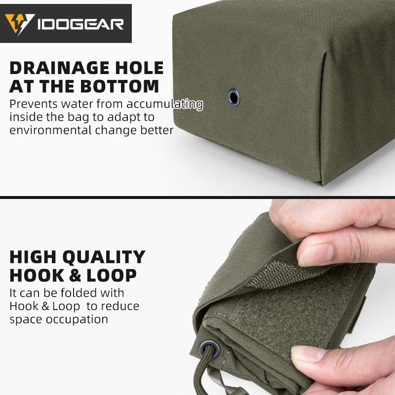 IDOGEAR Tactical Mini Recycling Pouch EDC Dump Pouch Folding Multi-function Tool Pouch 35116