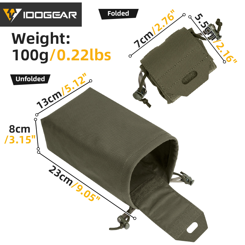 IDOGEAR Tactical Mini Recycling Pouch EDC Dump Pouch Folding Multi-function Tool Pouch 35116