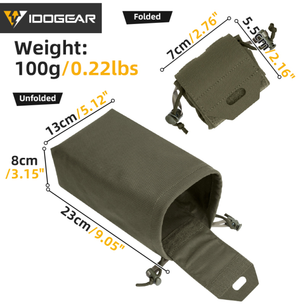 IDOGEAR Tactical Mini Recycling Pouch EDC Dump Pouch Folding Multi-function Tool Pouch 35116
