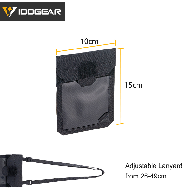 IDOGEAR Tactical ID Card Holder Credit Card Wallet Neck Lanyard ID Holder Card 35119