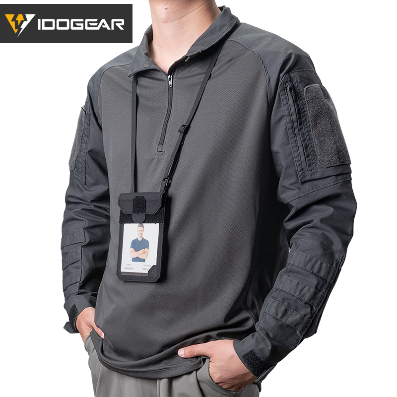 IDOGEAR Tactical ID Card Holder Credit Card Wallet Neck Lanyard ID Holder Card 35119