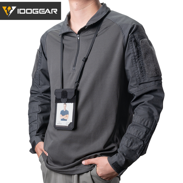 IDOGEAR Tactical ID Card Holder Credit Card Wallet Neck Lanyard ID Holder Card 35119