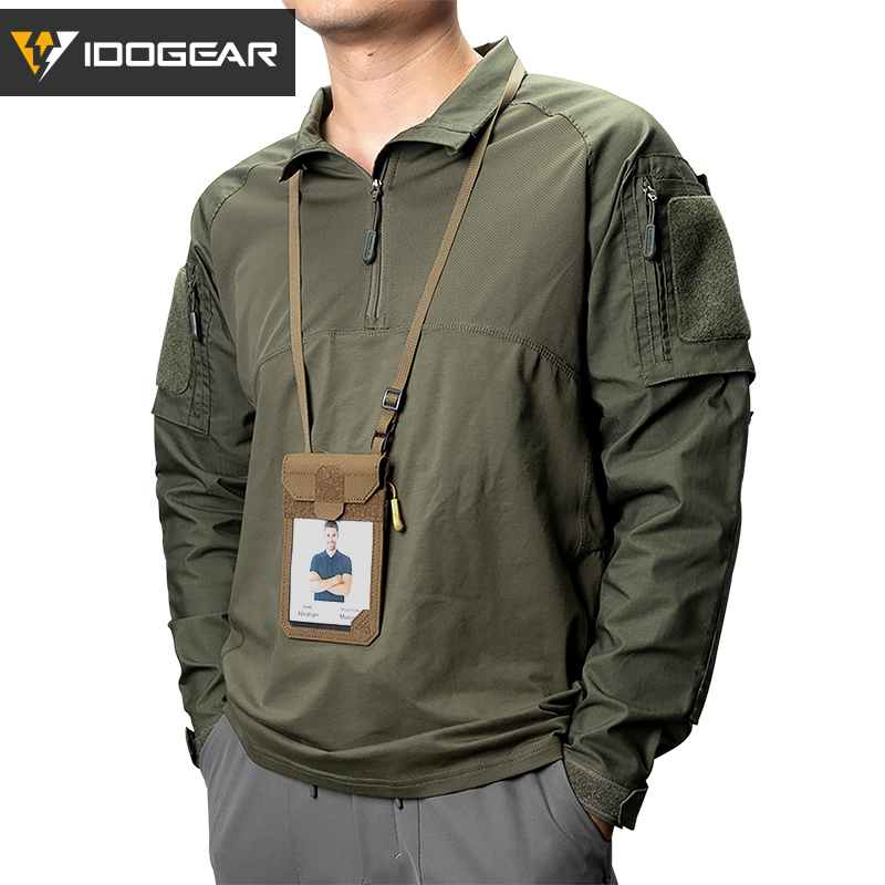 IDOGEAR Tactical ID Card Holder Credit Card Wallet Neck Lanyard ID Holder Card 35119