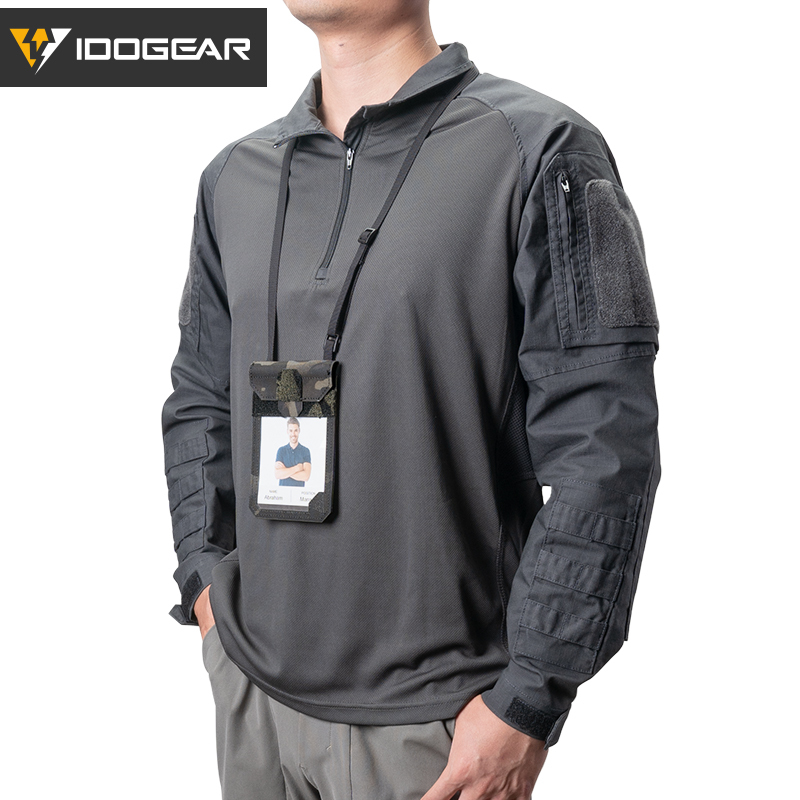 IDOGEAR Tactical ID Card Holder Credit Card Wallet Neck Lanyard ID Holder Card 35119