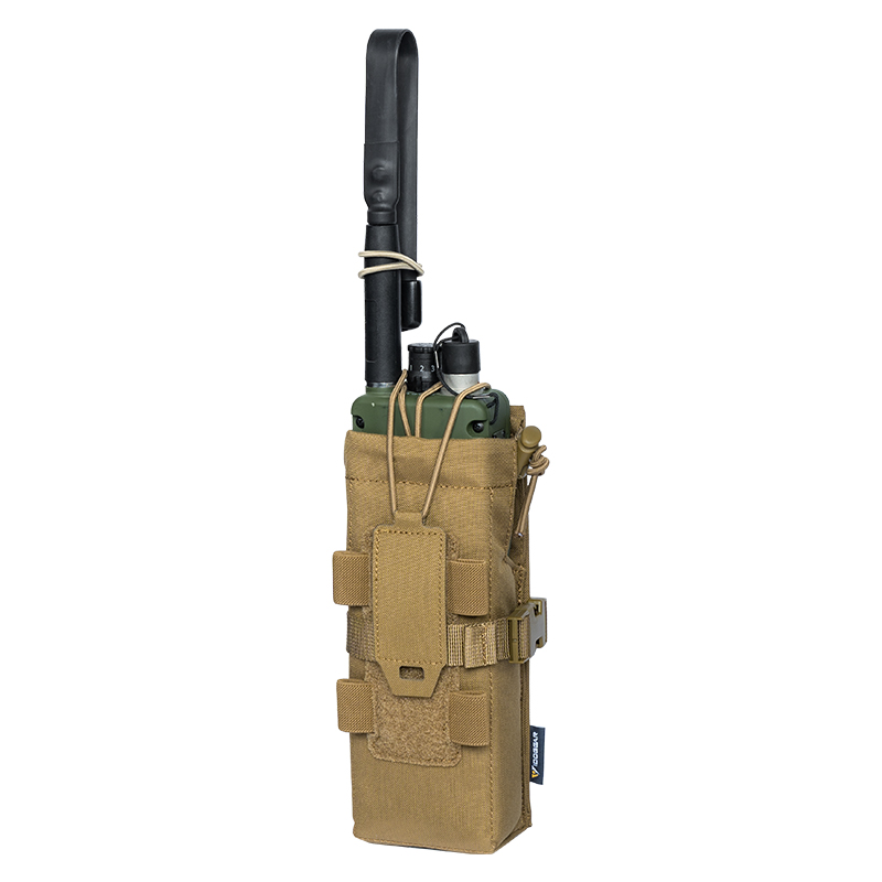 IDOGEAR Tactical Radio Pouch Walkie Talkie Holder PRC148/152 MOLLE MBITR V3 Camo 35120