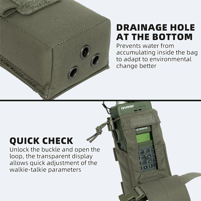 IDOGEAR Tactical Radio Pouch Walkie Talkie Holder PRC148/152 MOLLE MBITR V3 Camo 35120