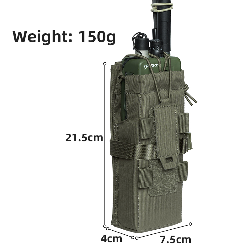 IDOGEAR Tactical Radio Pouch Walkie Talkie Holder PRC148/152 MOLLE MBITR V3 Camo 35120