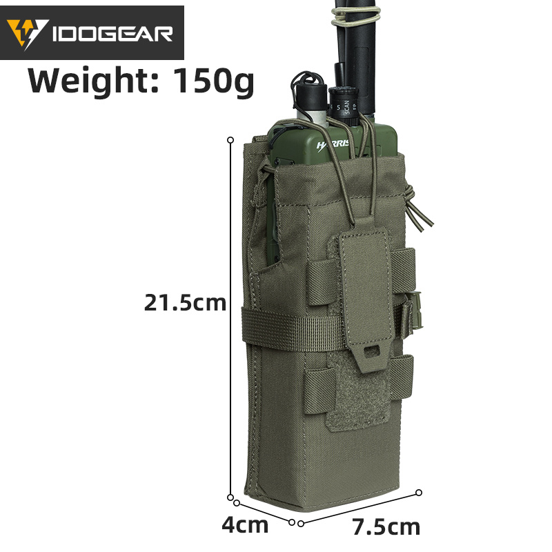 IDOGEAR Tactical Radio Pouch Walkie Talkie Holder PRC148/152 MOLLE MBITR V3 35120