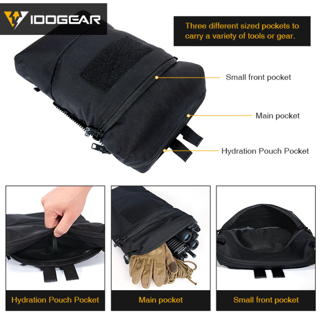 IDOGEAR Utility Hydration Pouch with 2L TPU Water Backpack Set 35121-2Pack