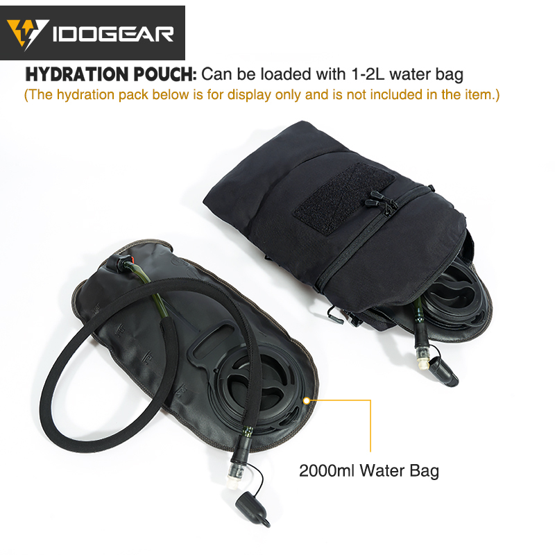 IDOGEAR Tactical 2L Hydration Pack Hydration Backpack Assault Water Bag Hunting 35121