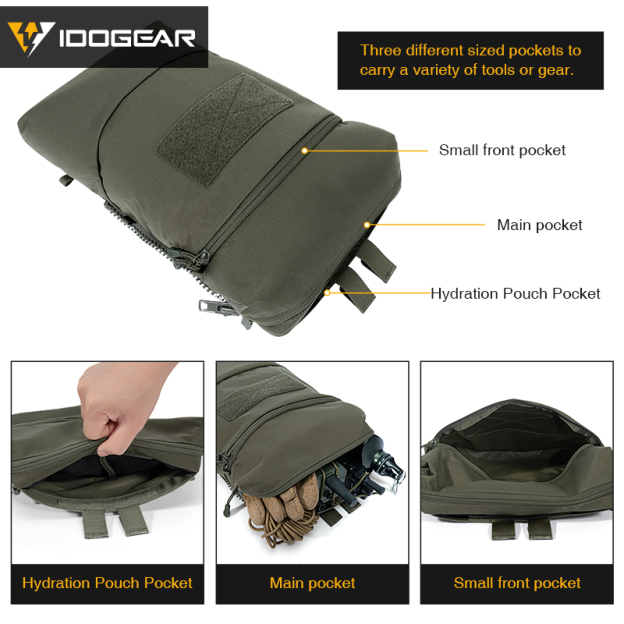 IDOGEAR Tactical 2L Hydration Pack Hydration Backpack Assault Water Bag Hunting 35121